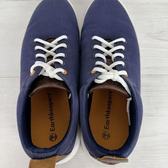 Timberland Sneakers Mens 10‎ Navy Truecloud Earthkeepers Canvas Trainers Shoes - Picture 8 of 13